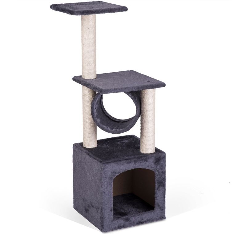 Pethaus, drapak dla kota, domek, szary, 93 cm