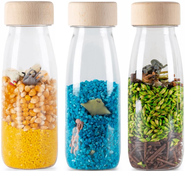 Petit Boum, butelki obserwacyjne, natura, 3 szt.