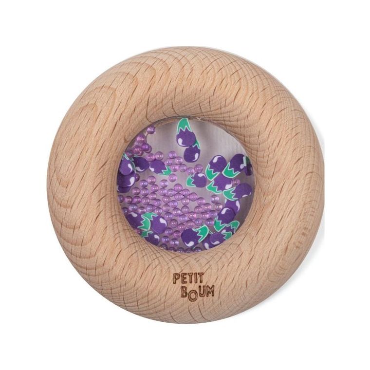 Petit Boum, grzechotka sensoryczna, bakłażan
