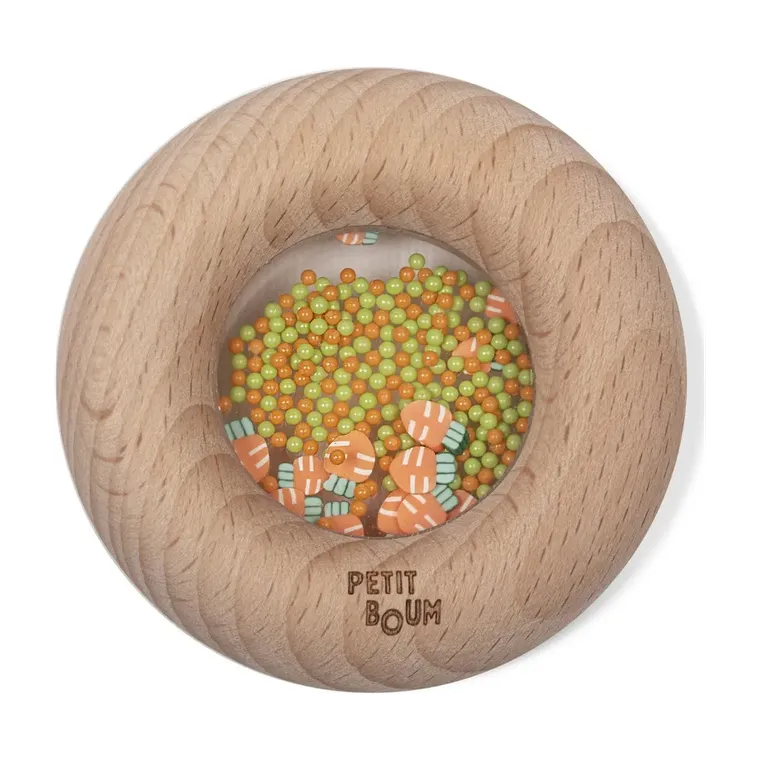 Petit Boum, grzechotka sensoryczna, marchewki
