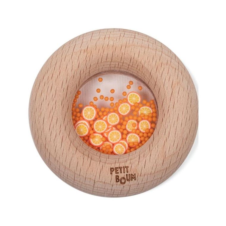 Petit Boum, grzechotka sensoryczna, pomarańcza