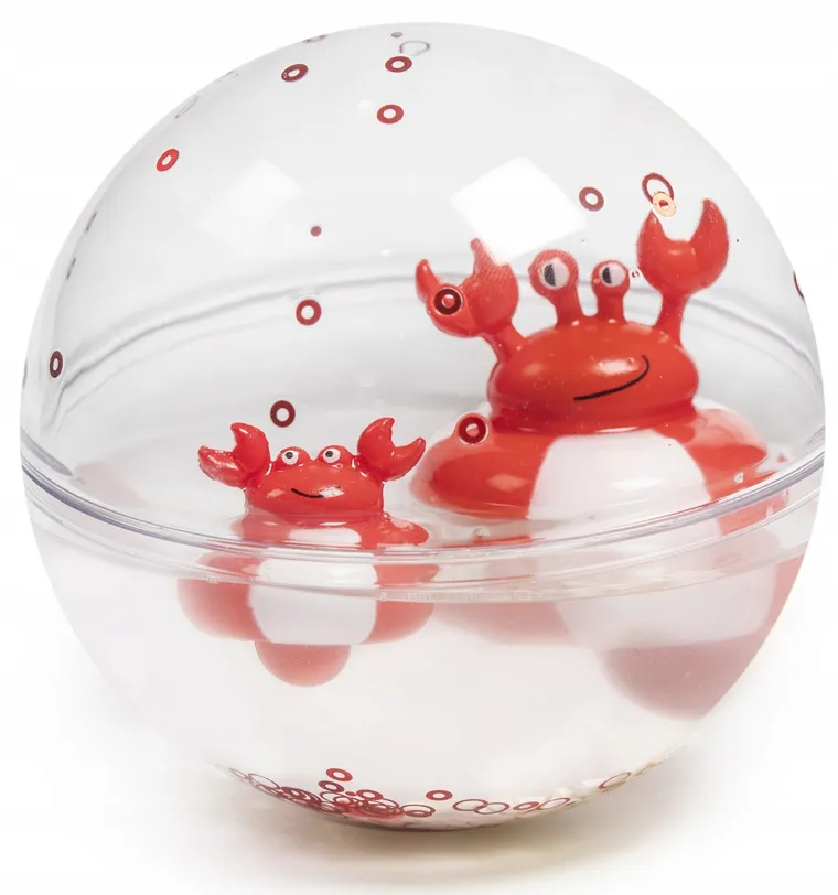 Petit Boum, Happy Bubbles, kula sensoryczna, krab, 10 cm