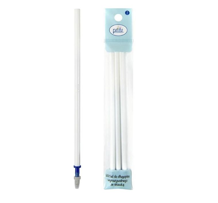 Petite, wkład do długopisu wymazywalnego ze skuwką, 3 szt.