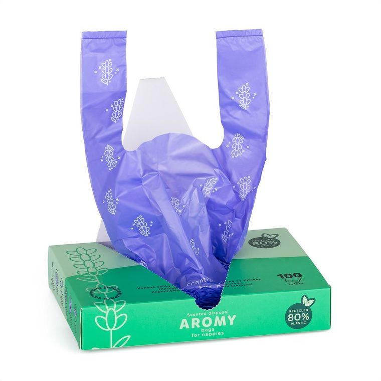 Petite&Mars, Aromy, woreczki zapachowe z uchytami na zużyte pieluszki, 100 szt.