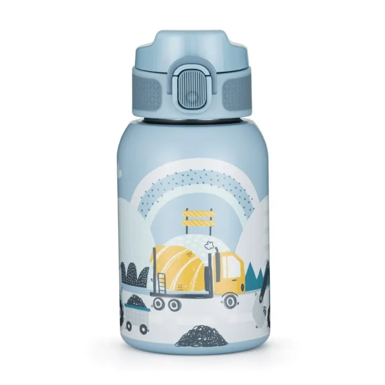 Petite&Mars, butelka termiczna ze stali nierdzewnej ze słomką, work zone, 350 ml