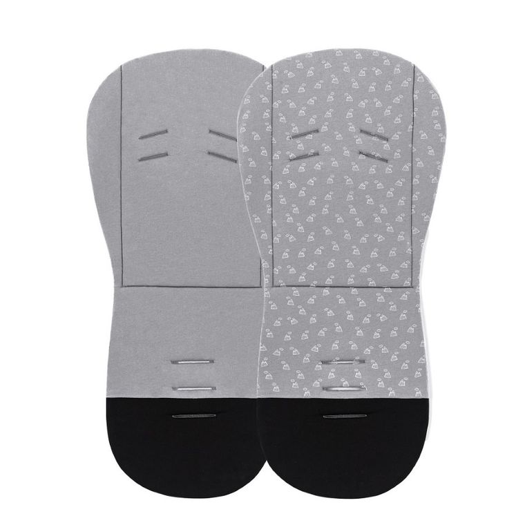 Petite&Mars, Foamy, dwustronna wkładka do wózka, Grey Hills