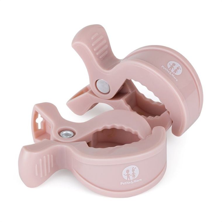 Petite&Mars, Peg, klipsy do wózka, Rose, 2 szt.