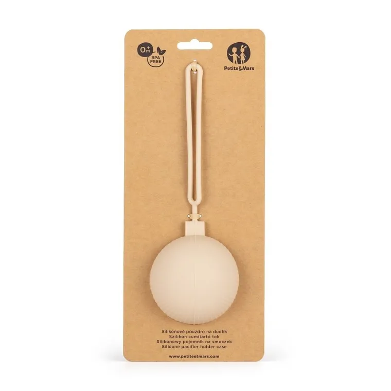 Petite&Mars, Take&Match, silikonowe etui na smoczek, Desert Sand, 6m+