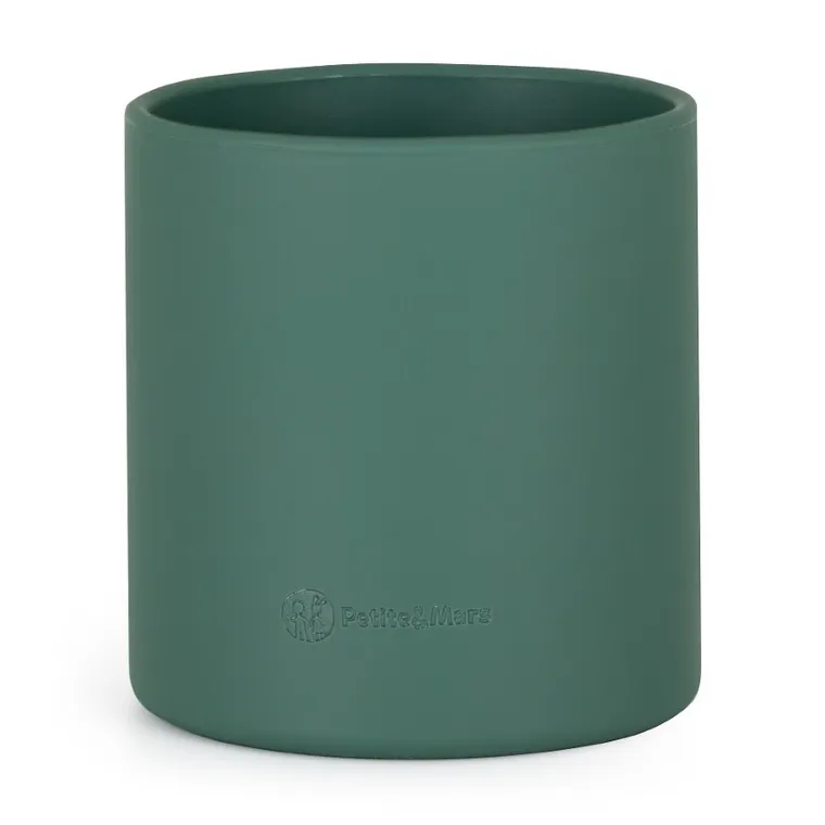 Petite&Mars, Take&Match, silikonowy kubek, Green Misty, 6m+