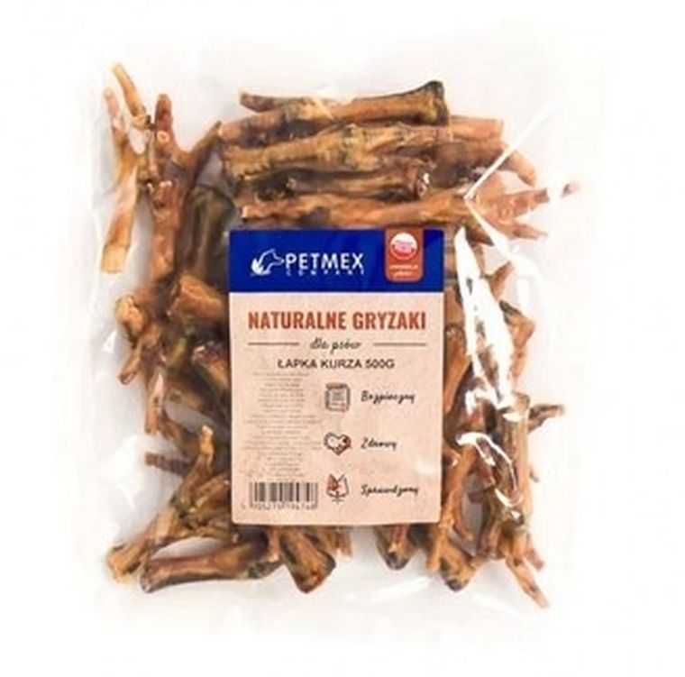 Petmex, gryzak dla psów, łapa kurza, 500g