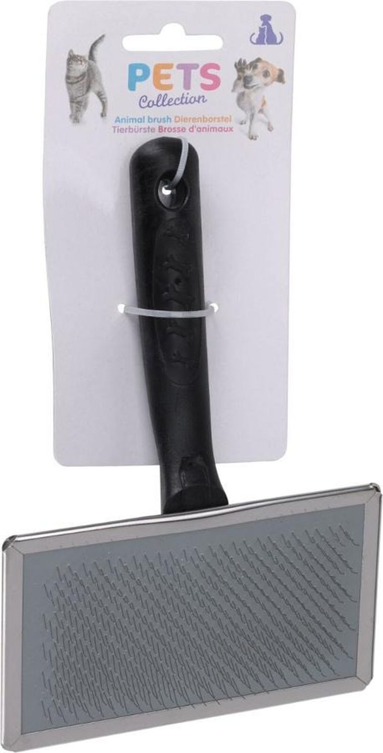 Pets Collection, szczotka druciana dla zwierząt, szeroka, 12-19-2,5 cm