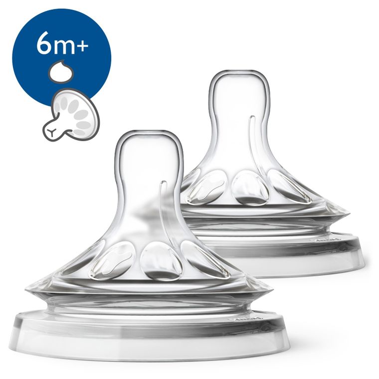 Philips Avent, Natural 2.0, smoczek do gęstego pokarmu, 6m+, 2 szt.