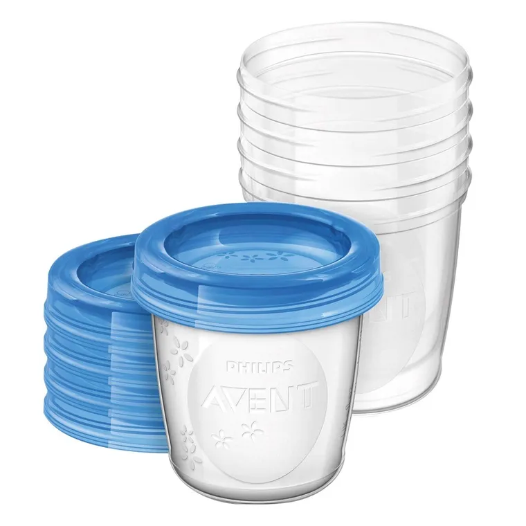 Philips Avent, Pojemniki na pokarm i pokrywki, 180 ml, 5 szt.