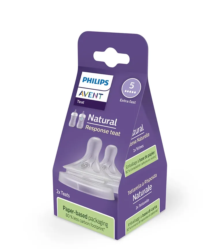 Philips Avent, Responsywne Smoczki Natural, smoczek do butelki, 6m+, 2 szt.