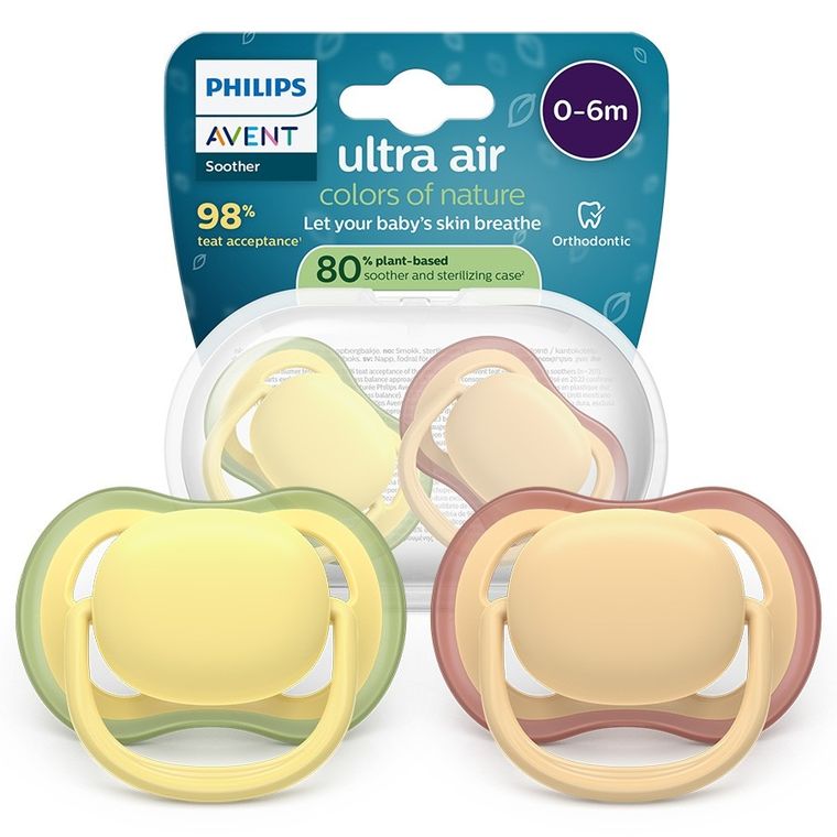 Philips Avent, smoczek ortodontyczny, 0-6 m 2 szt.