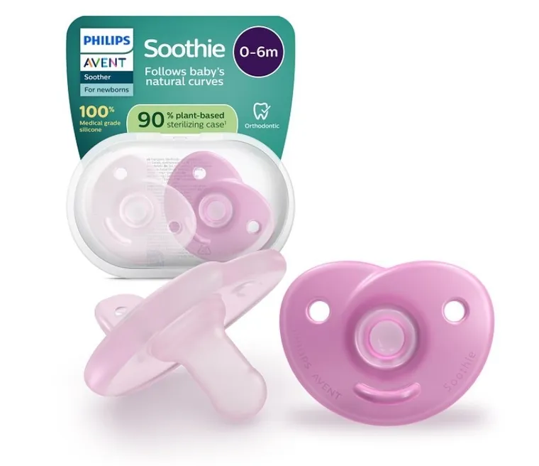 Philips Avent, Soothie, smoczek uspokajający, dziewczynka, 0-6 m, 2 szt.