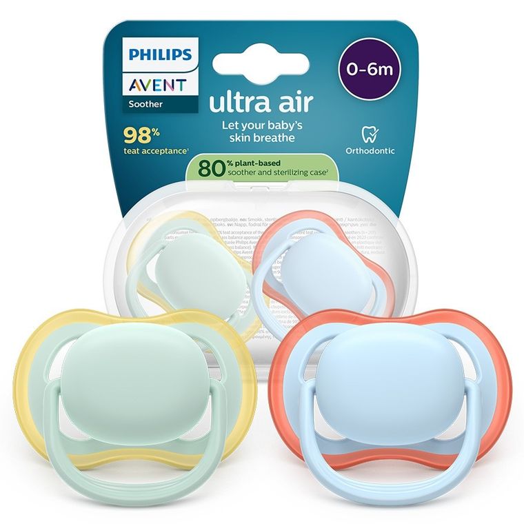 Philips Avent, Ultra Air, smoczek ortodontyczny, 0-6 m, 2 szt.