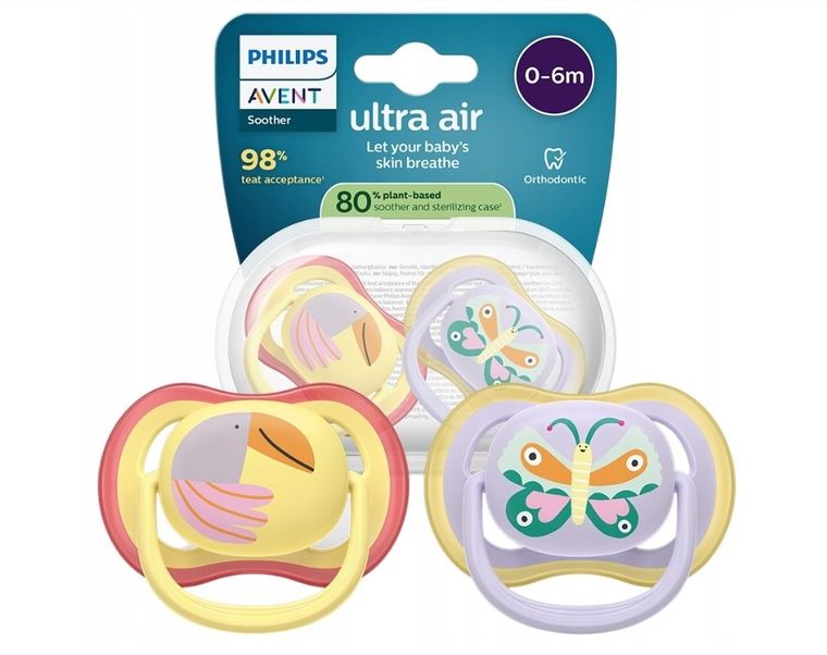 Philips Avent, Ultra Air, smoczek ortodontyczny, 0-6m, 2 szt.