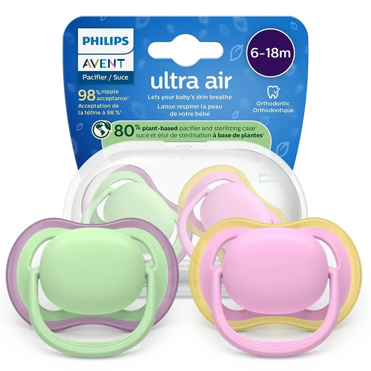 Philips Avent, Ultra Air, smoczek ortodontyczny, 6-18 m, 2 szt.