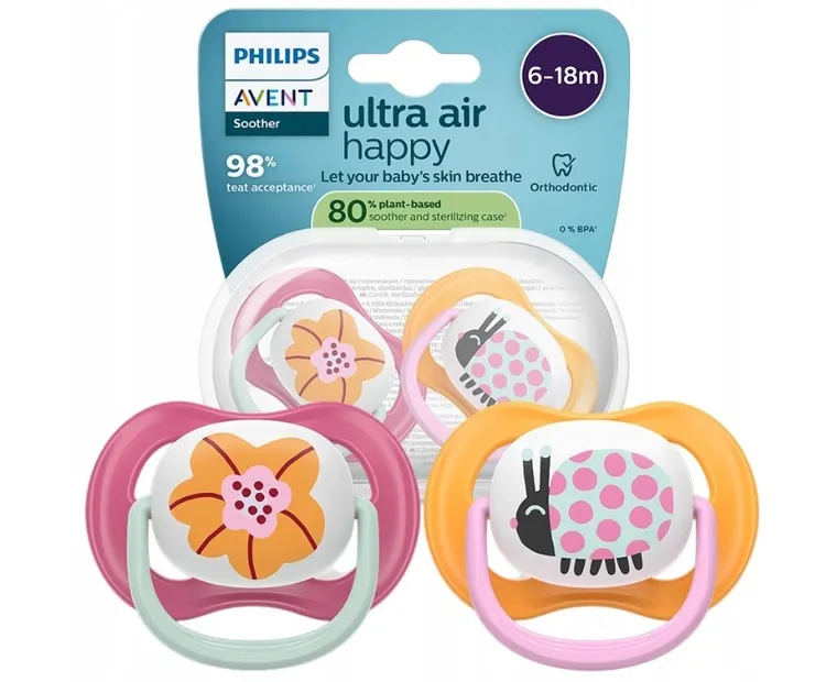 Philips Avent, Ultra Air, smoczek ortodontyczny, 6-18m, 2 szt.