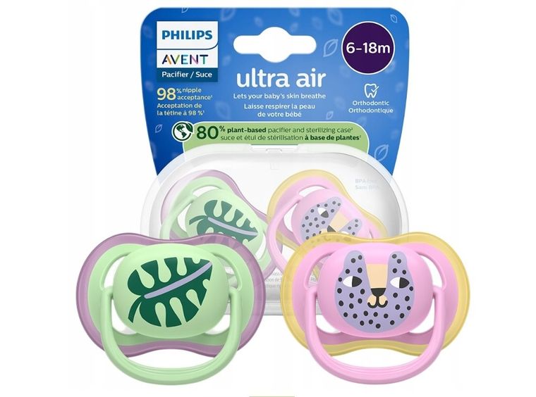Philips Avent, Ultra Air, smoczek ortodontyczny, 6-18m, 2 szt.