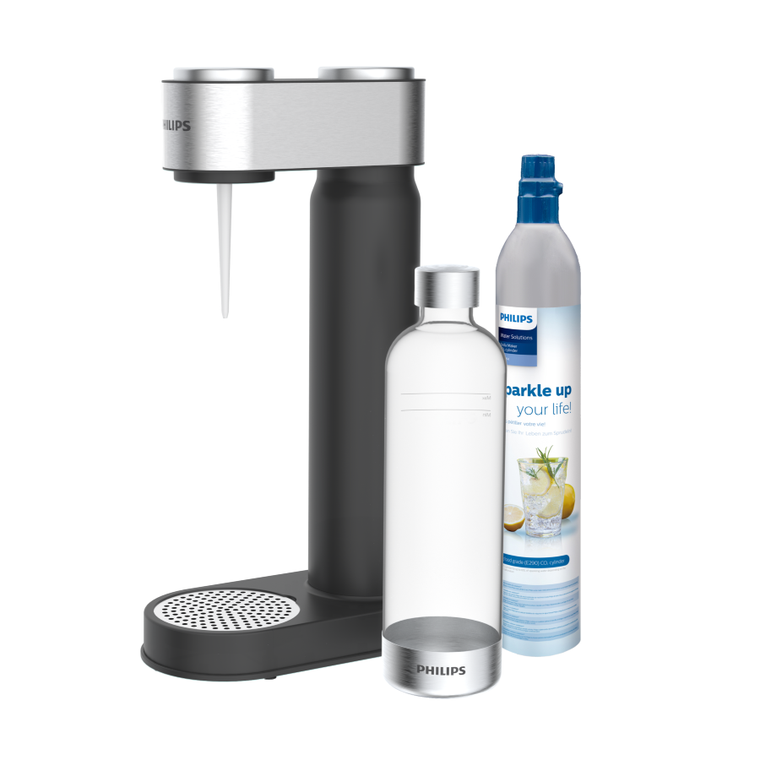 Philips, GoZero, saturator do wody, czarno-srebrny