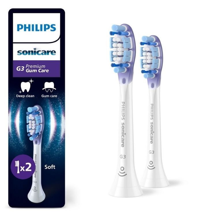 Philips, Sonicare, Premium Gum Care G3, końcówki do szczoteczki, białe, 2 szt., HX9052/87