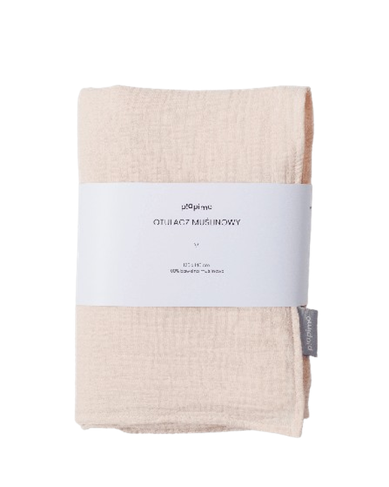 Piapimo, otulacz muślinowy, beż, 120-140 cm