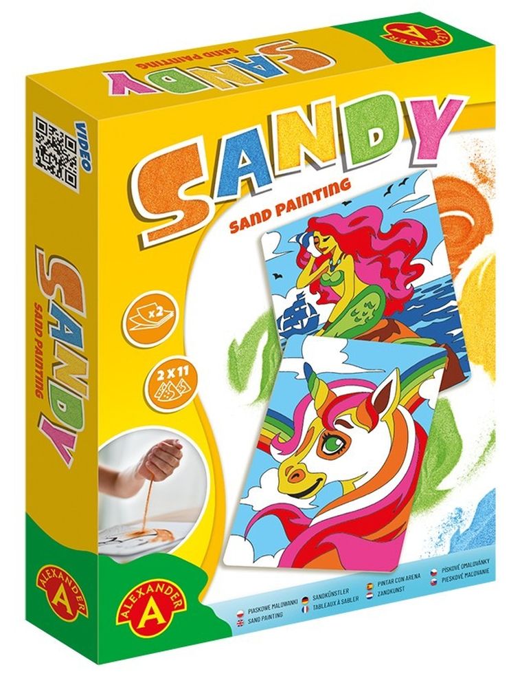 Piaskowe malowanki, Sandy, Syrenka, Jednorożec