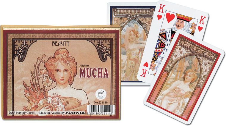 Piatnik, karty do gry, Mucha - Piękno, 2 talie