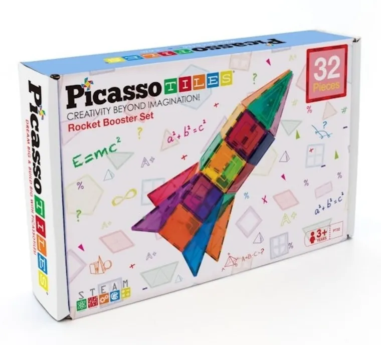 Picasso, Rakieta, klocki magnetyczne, 32 elementy