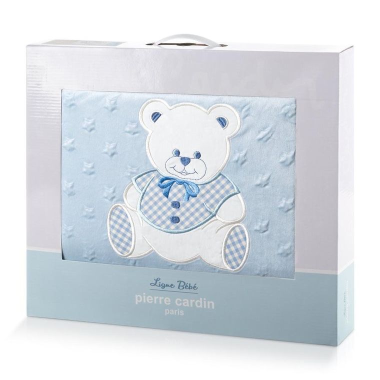 Pierre Cardin, kocyk dziecięcy, 110-140 cm, niebieski