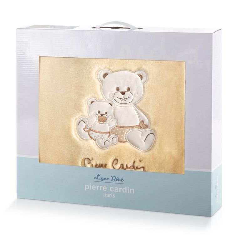 Pierre Cardin, kocyk dziecięcy, 80-110 cm, beżowy