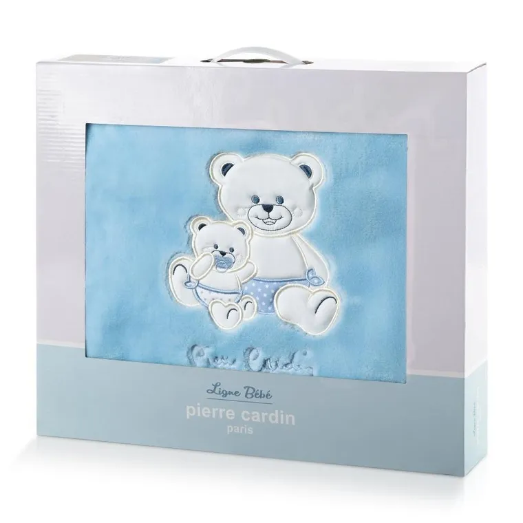 Pierre Cardin, kocyk dziecięcy, 80-110 cm, niebieski