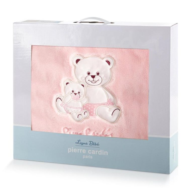 Pierre Cardin, kocyk dziecięcy, 80-110 cm, różowy