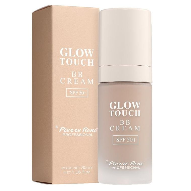 Pierre Rene, Glow Touch BB Cream, rozświetlający krem BB, SPF50, 03 Beige, 30 ml