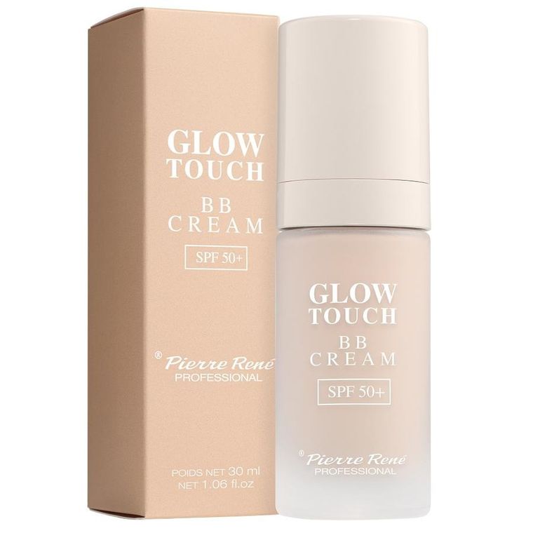 Pierre Rene, Glow Touch BB Cream, rozświetlający krem BB, SPF50, nr 00, Porcelain, 30 ml