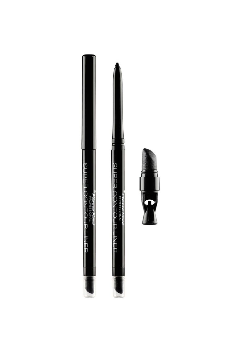 Pierre Rene, Professional Super Contour Liner, wodoodporna kredka do oczu, Black, 0,35g