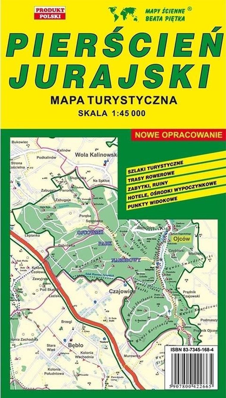 Pierścień Jurajski. Mapa turystyczna 1:45 000