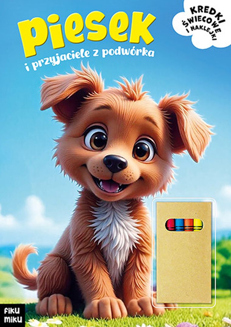 Piesek i przyjaciele z podwórka + kredki