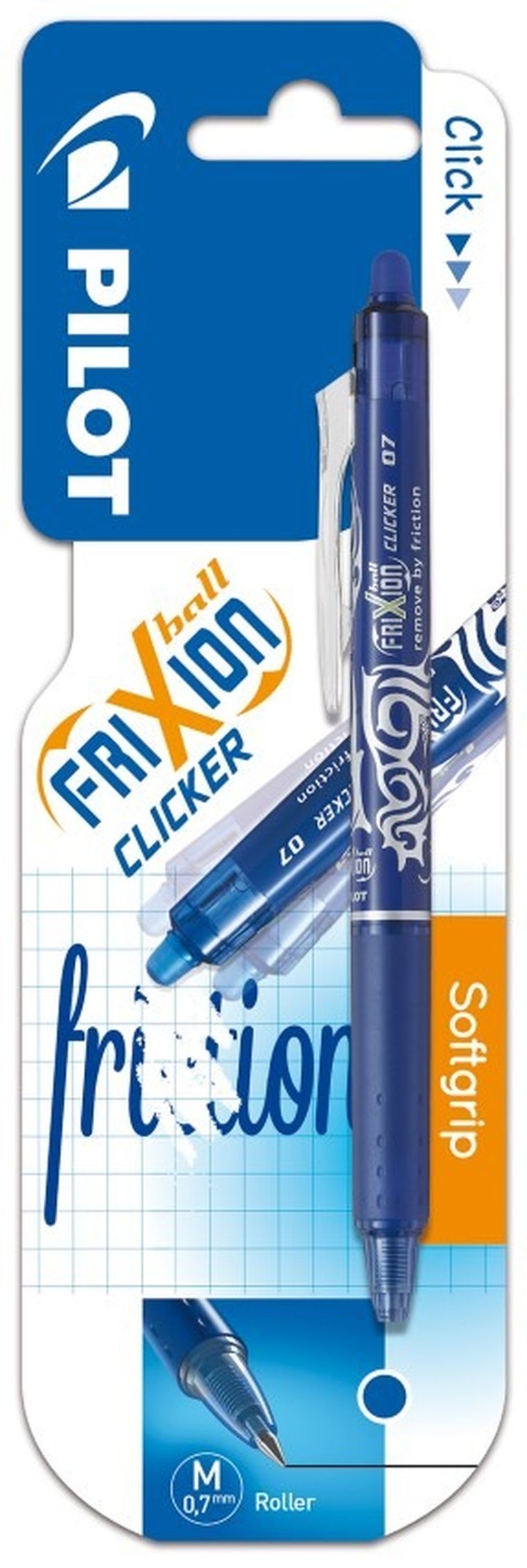 Pilot, Frixion Clicker, pióro kulkowe, niebieskie