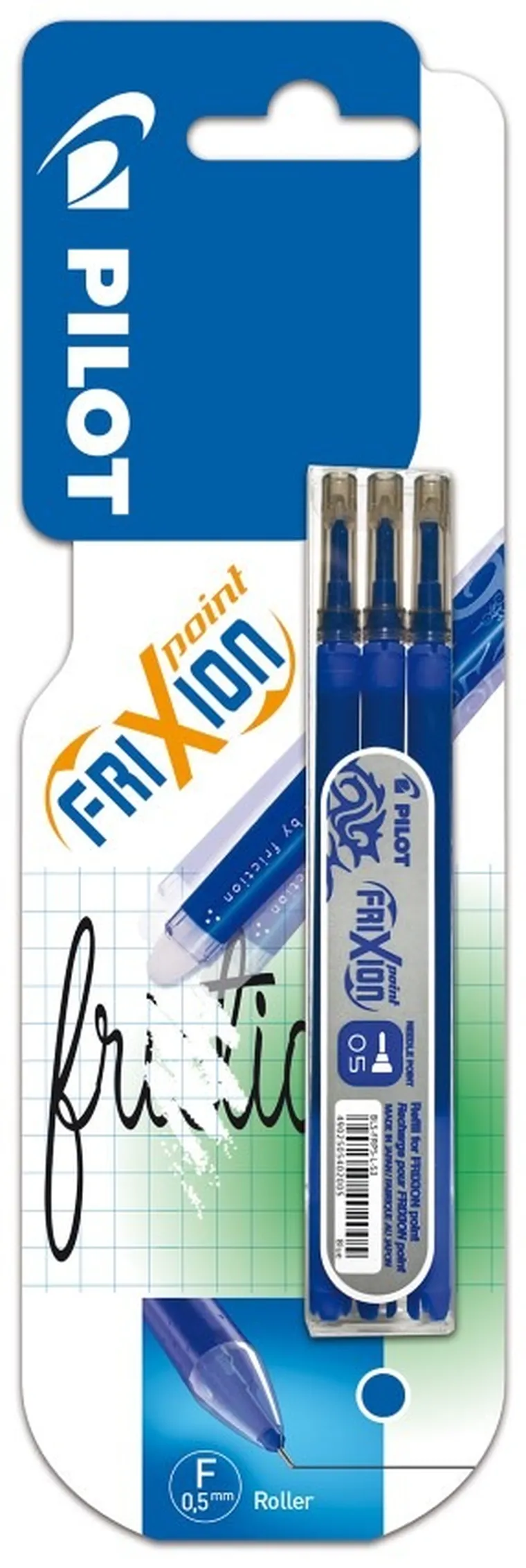 Pilot, Frixion Point, wkłady, niebieskie, 3 szt.