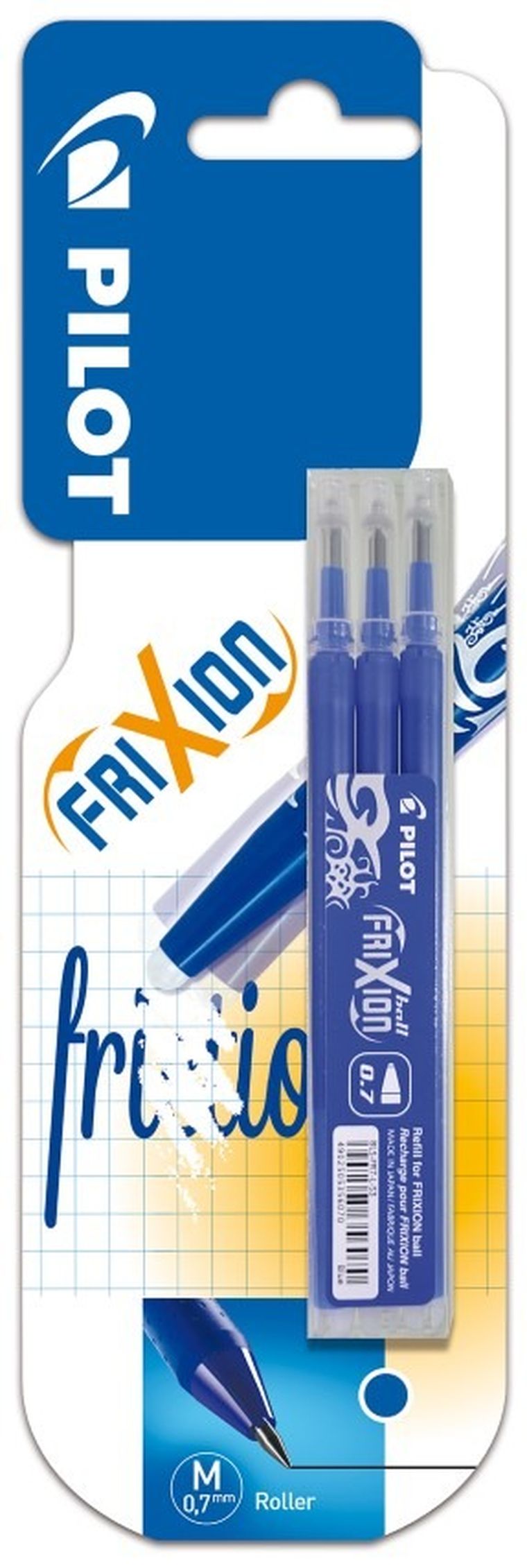 Pilot, Frixion, wkład, niebieski, 3 szt.