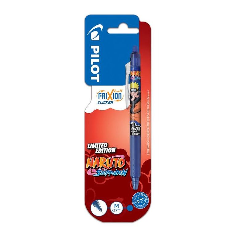 Pilot, Naruto, Clicker Frixion, pióro kulkowe, niebieskie