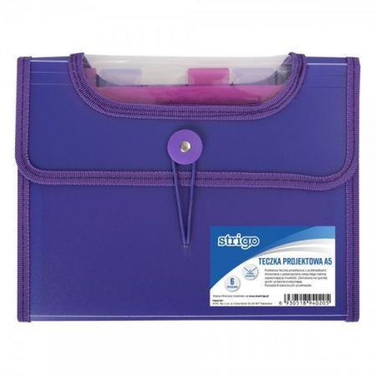 Pilot, teczka A5 z 6 przekładkam, fioletowa, 1 szt.