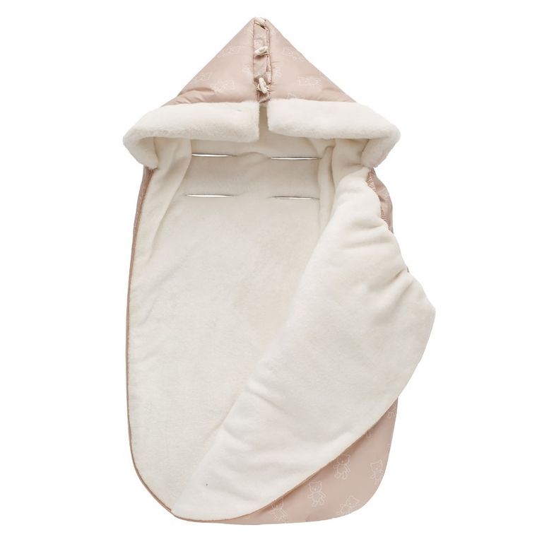 Pinokio, śpiworek do fotelika, zimowy, beżowy