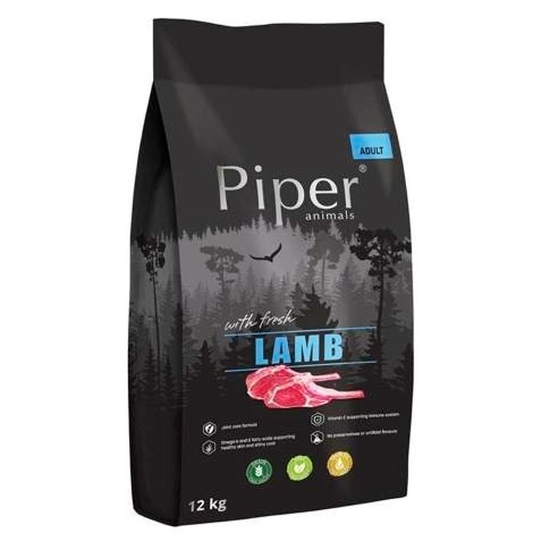 Piper, Piper, z jagnięciną, karma sucha dla psa, 12 kg