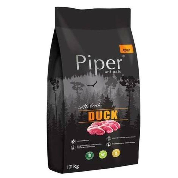 Piper, Piper, z kaczką, karma sucha dla psa, 12 kg