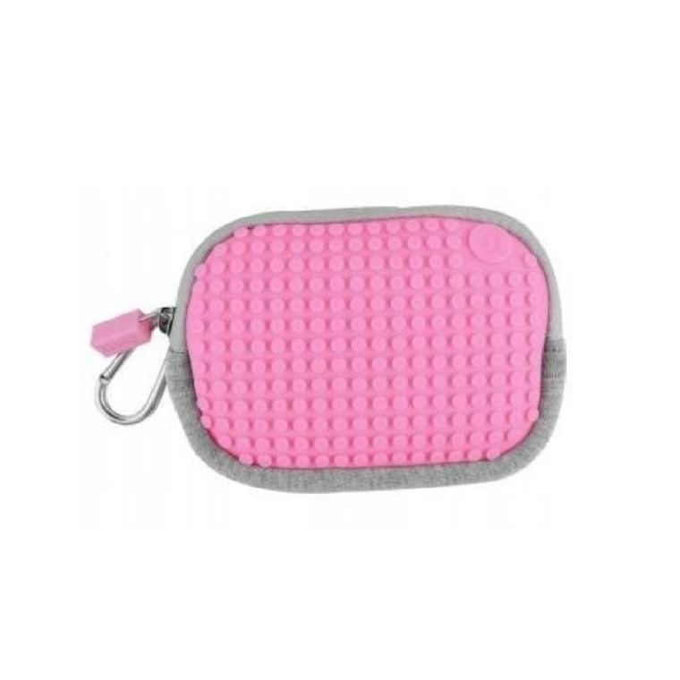 Pipistrello, Pixelbags, saszetka nerka silikonowa, szaro-różowa