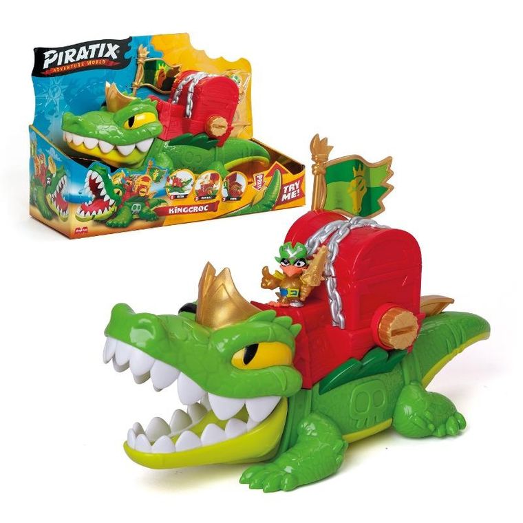 Piratix, Krokodyl King Croc i Kapitan Jawcrush, zestaw z figurką
